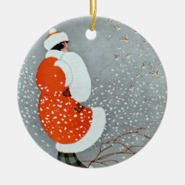 Ornamento De Cerâmica Snow Buntings - Will Hammell