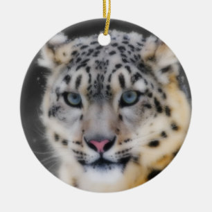 Ornamento De Cerâmica Snow Lepard