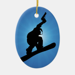 Ornamento De Cerâmica Snowboard Outlaw