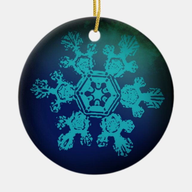 Ornamento De Cerâmica Snowflake Ornament 2 (Frente)