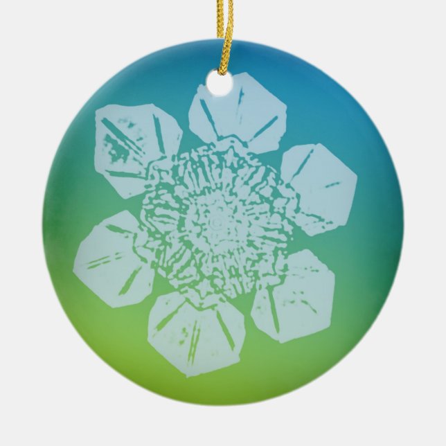 Ornamento De Cerâmica Snowflake Ornament 5 (Frente)