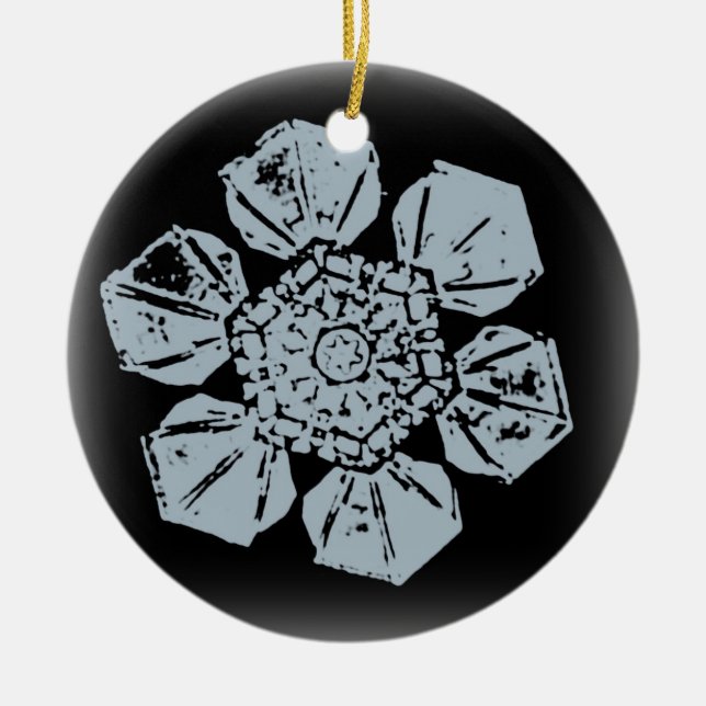 Ornamento De Cerâmica Snowflake Ornament 9 (Frente)