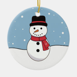 Ornamento De Cerâmica Snowman Christmas