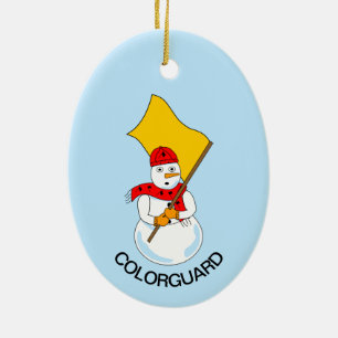 Ornamento De Cerâmica Snowman ColorGuard