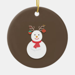 Ornamento De Cerâmica Snowman Ornament