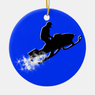 Ornamento De Cerâmica snowmobile: fuga do pó