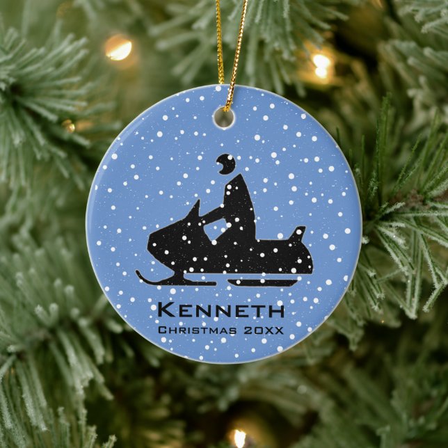 Ornamento De Cerâmica Snowmobile Ornament (Árvore)