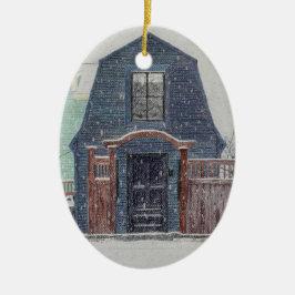 Ornamento De Cerâmica Snowy Day