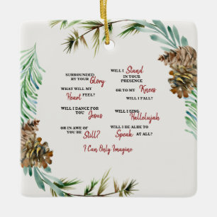 Ornamento De Cerâmica Só consigo imaginar o costume, mas Deus do Natal