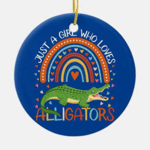 Ornamento De Cerâmica Só Uma Menina Que Adora Alligadores Para Mulheres