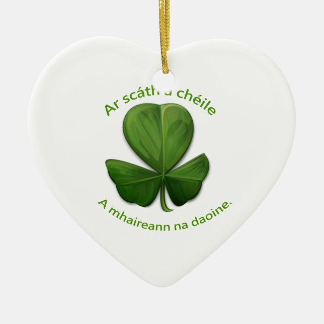 Ornamento De Cerâmica Sob o abrigo de cada uma das outras pessoas sobrev (Frente)