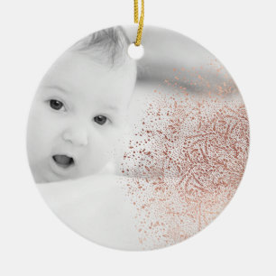 Ornamento De Cerâmica Sobreposição de Floco de Neve Dourado Natal