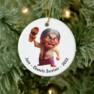 Ornamento De Cerâmica Sobrevivência Chancla Personalizada Navidad