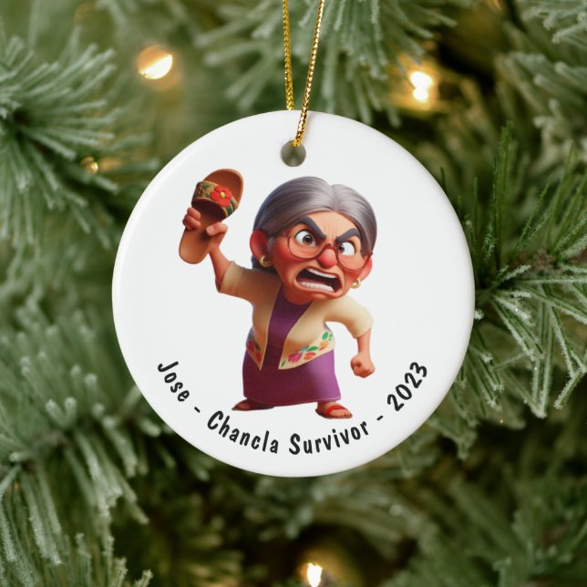 Ornamento De Cerâmica Sobrevivência Chancla Personalizada Navidad (Árvore)