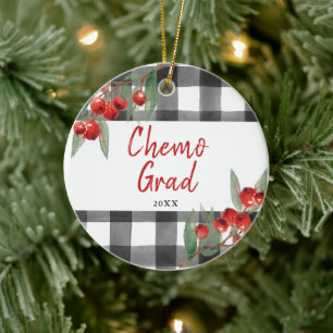 Ornamento De Cerâmica Sobrevivente de câncer Personalizada de Xadrez de 