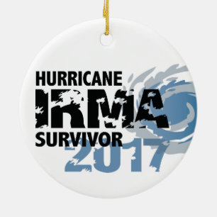Ornamento De Cerâmica Sobrevivente Florida 2017 de Irma do furacão