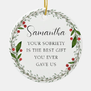 Ornamento De Cerâmica Sobriedade Personalizada Clássica Marco Sober Nata