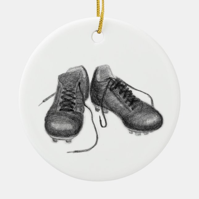 Ornamento De Cerâmica Soccer Cleats Ornament (Frente)