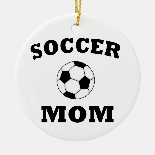 Ornamento De Cerâmica Soccer Mãe (Frente)