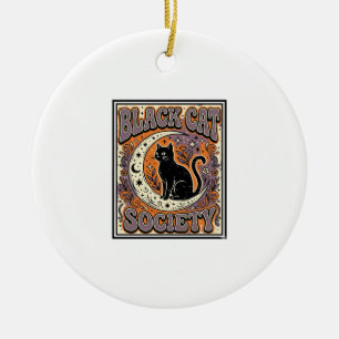 Ornamento De Cerâmica Sociedade do Gato Preto Gato Preto Arte Vetorial V