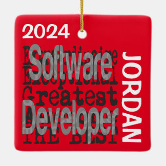 Ornamento De Cerâmica Software Developer Extraordinaire CUSTOM