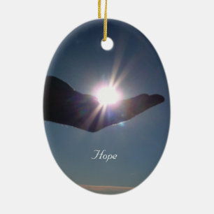 Ornamento De Cerâmica Sol carregar, esperança e inspiração com você!