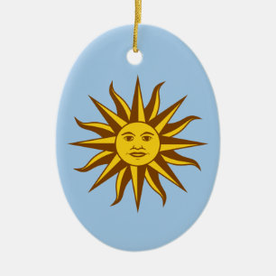 Ornamento De Cerâmica Sol de Mayo - URUGUAY