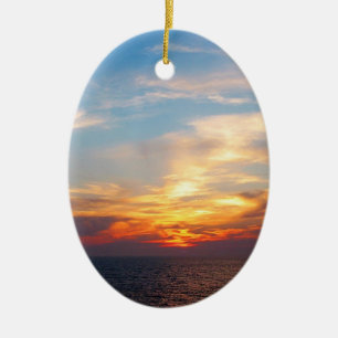 Ornamento De Cerâmica Sol No Mar