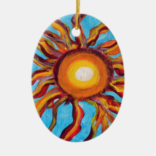 Ornamento De Cerâmica Sol selvagem