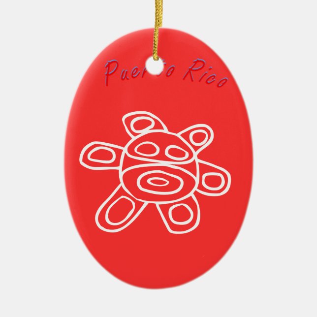 Ornamento De Cerâmica Sol Taino de Jayuya (Frente)