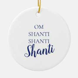Ornamento De Cerâmica Solace Mind® OM Shanti Ornament