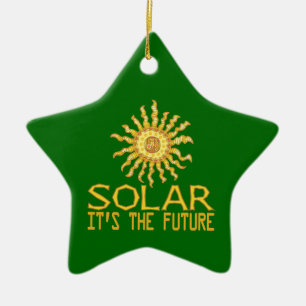 Ornamento De Cerâmica Solar Energy