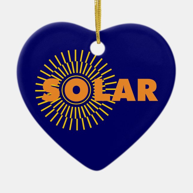 Ornamento De Cerâmica Solar Power Sun (Frente)