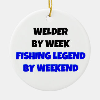 Ornamento De Cerâmica Soldador por Legenda de Pesca Semanal por Fim de S