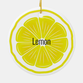 Ornamento De Cerâmica Solha-Limão Citrus Cerâmica Ornament