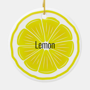 Ornamento De Cerâmica Solha-Limão Citrus Cerâmica Ornament