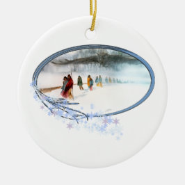 Ornamento De Cerâmica Sombra da coruja na fuga dos rasgos