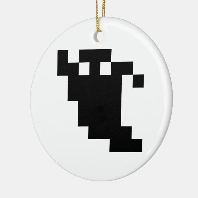 Ornamento De Cerâmica Sombra fantasma de pixel de 8 bits (Esquerda)