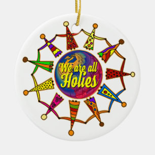 ORNAMENTO DE CERÂMICA SOMOS TODOS SANTOS, SENHOR.