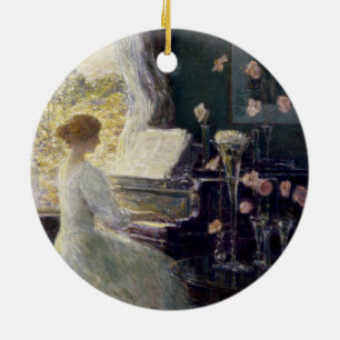 Ornamento De Cerâmica Sonata de Frederick Childe Hassam