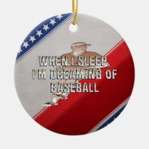 Ornamento De Cerâmica Sonho SUPERIOR do basebol