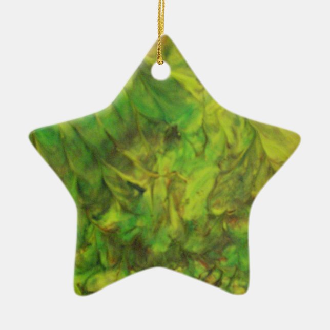 Ornamento De Cerâmica sonho verde (Frente)