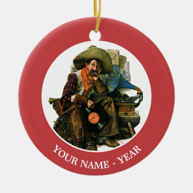 Ornamento De Cerâmica Sonhos do Longo Ago (Frente)