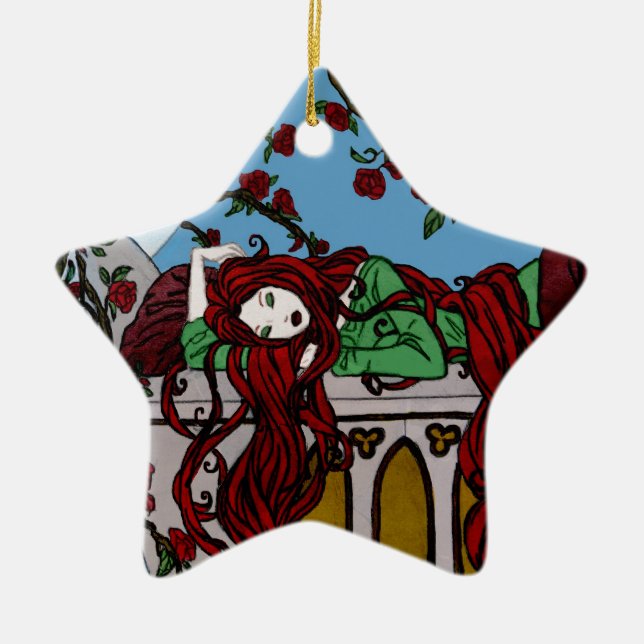 Ornamento De Cerâmica Sono Rapunzel (Frente)