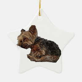 Ornamento De Cerâmica Sono Yorkie