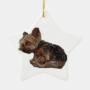 Ornamento De Cerâmica Sono Yorkie