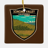 Sonoma Valley California Viagem Art Vintage