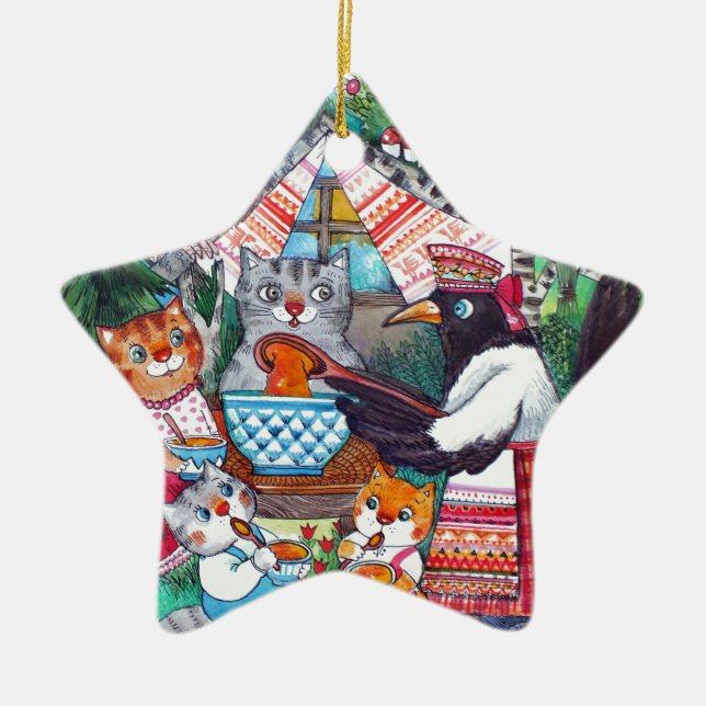 Ornamento De Cerâmica sopa da abóbora (Frente)