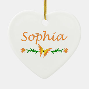 Ornamento De Cerâmica Sophia (borboleta alaranjada)