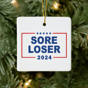 Ornamento De Cerâmica Sore Loser 2024